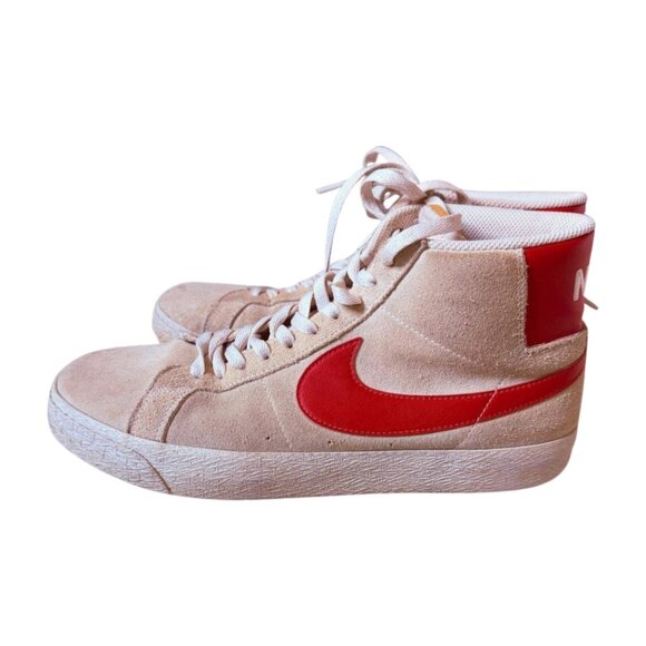 Nike SB Blazer Mid '77 Vintage – Light Tan Suede with Red Swoosh (Men’s Size 10) - Picture 5 of 10